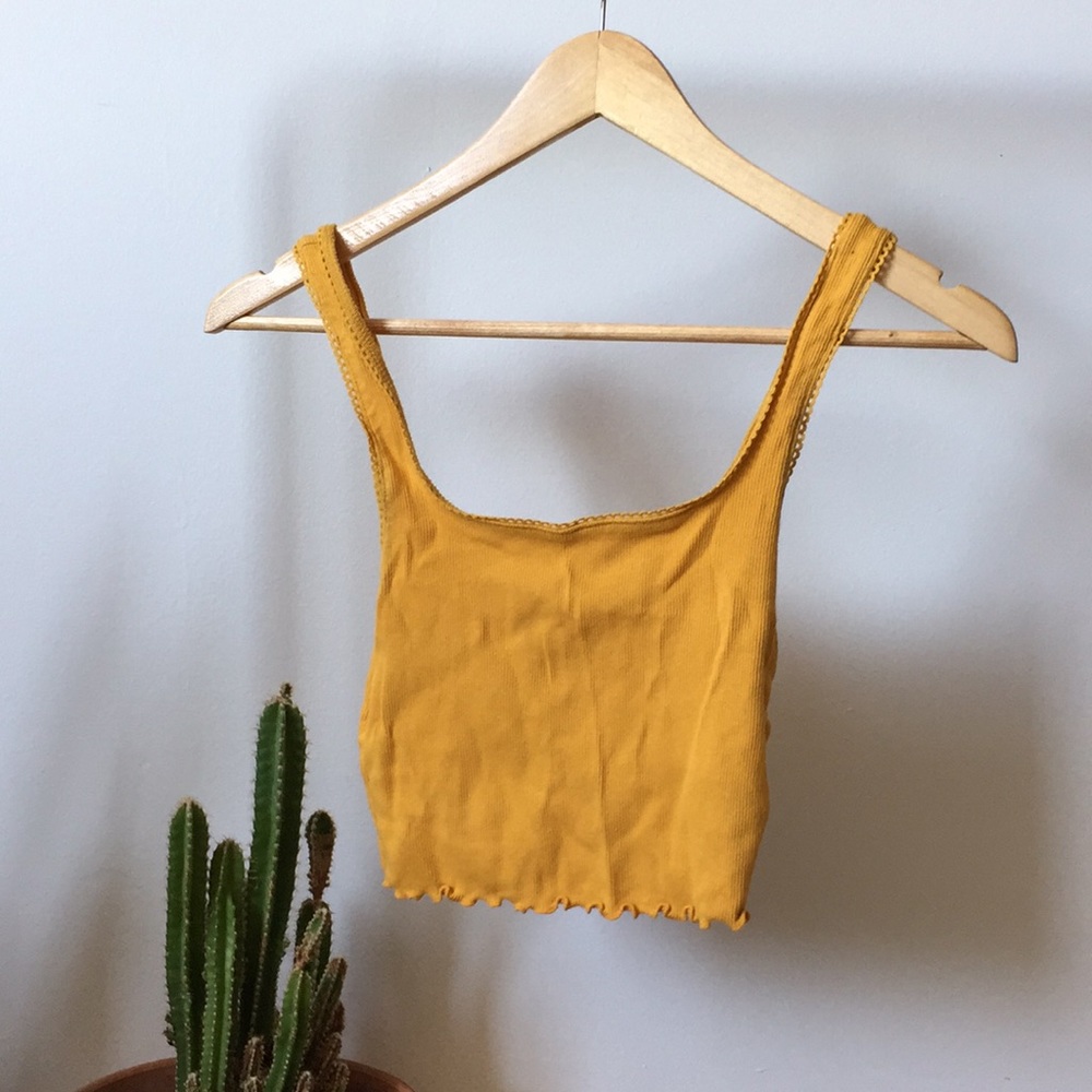 Yellow crop top